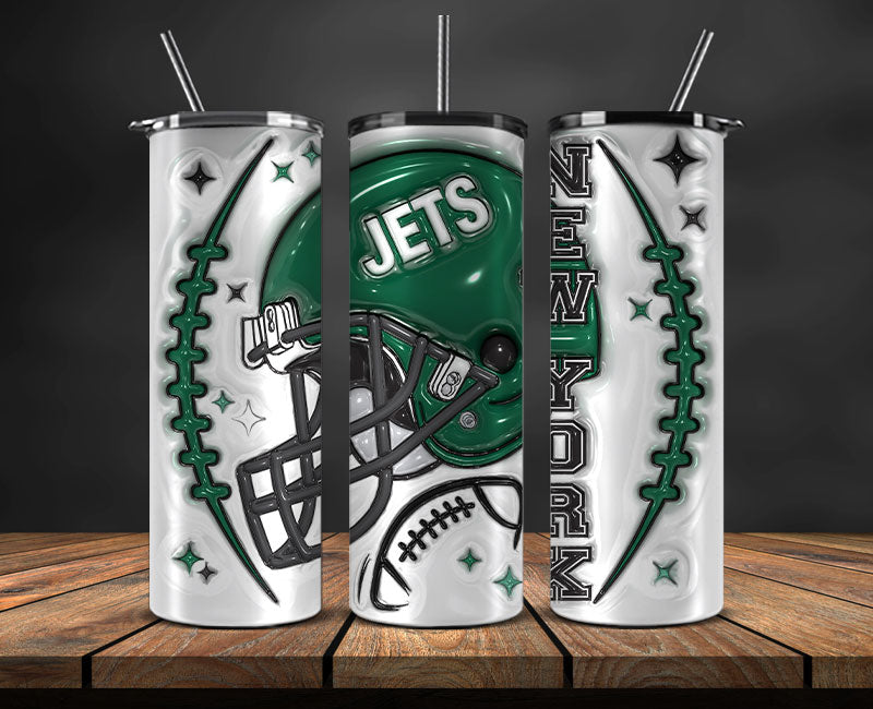 New York Jets Inflated Puffy Tumbler 20oz , NFL Football 20oz LUH -51