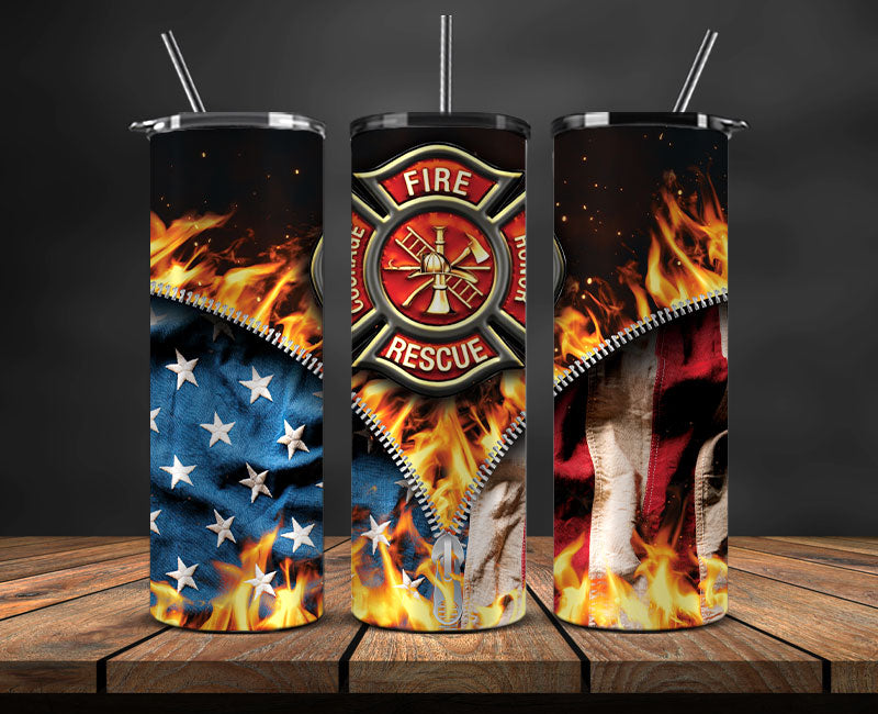 Firefighter Tumbler Wrap , Fire Rescue Fireman 51