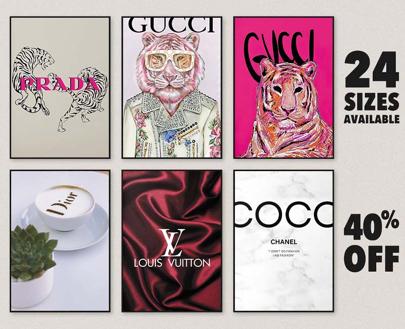 Chanel Gucci Louis Vuitton Poster