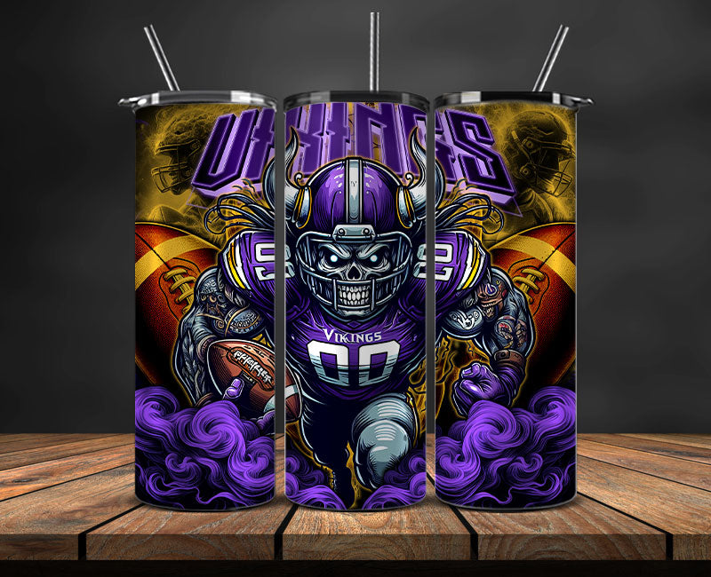 Minnesota Vikings Tumbler Wrap, NFL Tumbler By AI, AI Tumbler Wrap 53