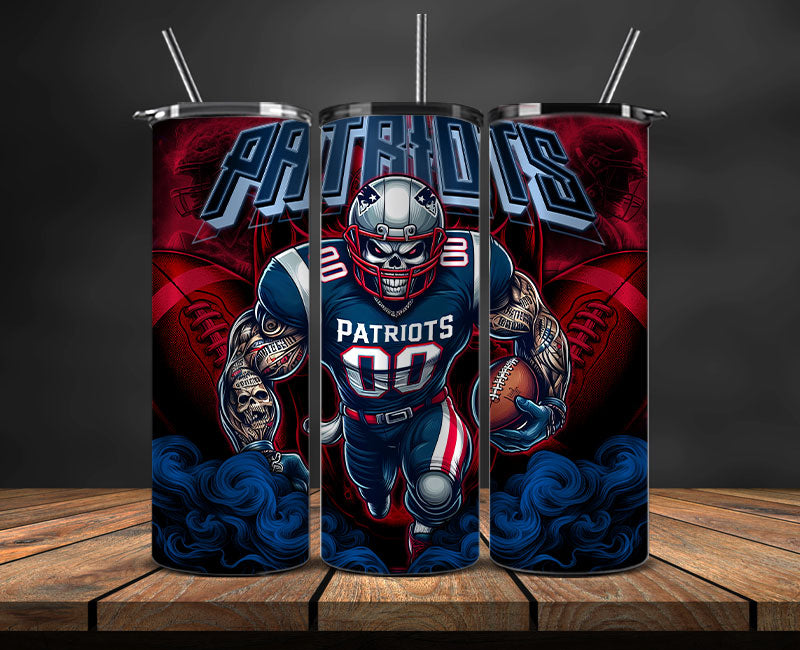 New England Patriots Tumbler Wrap, NFL Tumbler By AI, AI Tumbler Wrap 54