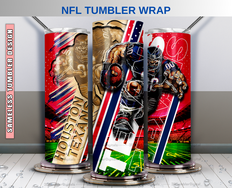 Texans Tumbler 20oz , Nfl Wood Mascot Tumbler 20oz, Nfl Mascot Tumbler LUS-56