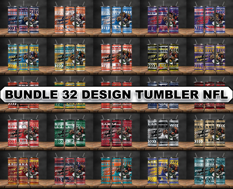 Bundle NFL Logo Tumbler Wrap, Bundle Sport Tumbler 56