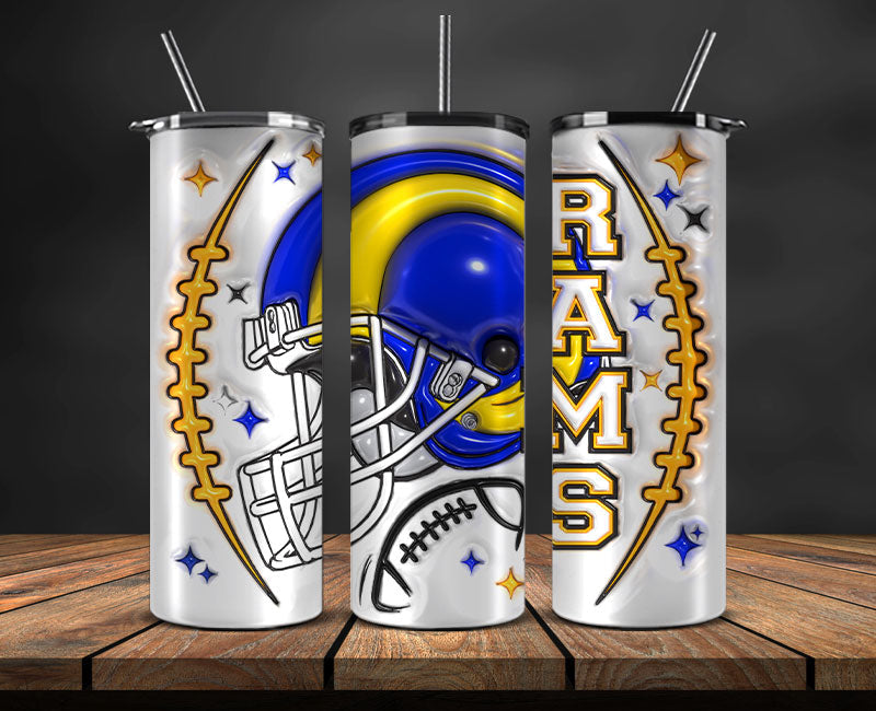 Los Angeles Rams Inflated Puffy Tumbler 20oz , NFL Football 20oz LUH -58