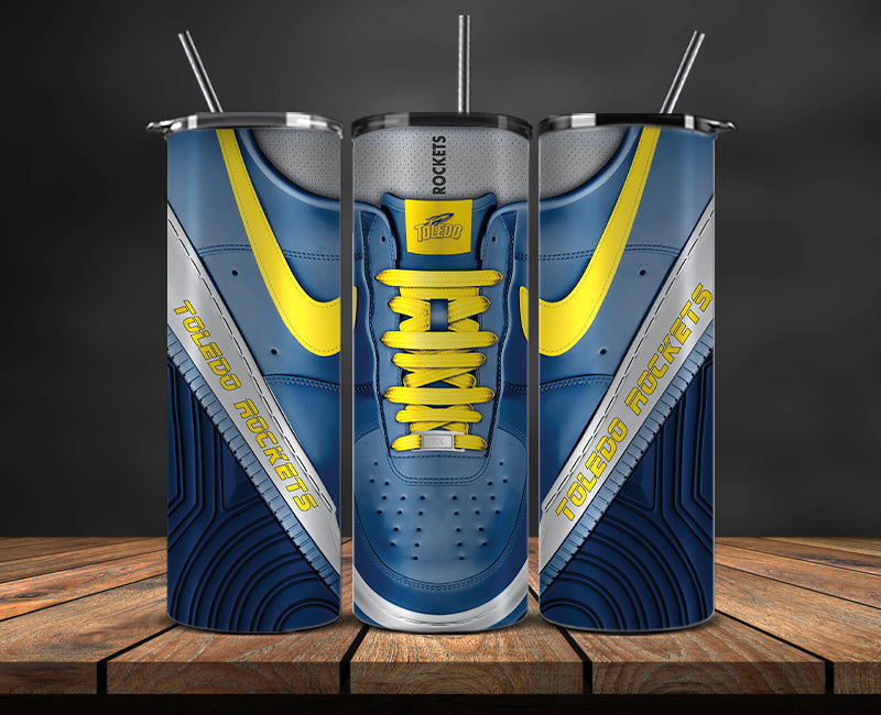 Toledo Rockets Sneaker Tumbler Wrap , College Sneaker Tumbler Wrap 05