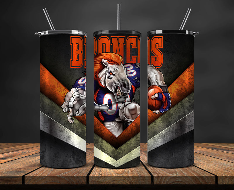 Denver Broncos Tumbler, Broncos Logo Tumbler 20oz ,NFL Season 2023 LUG- 05