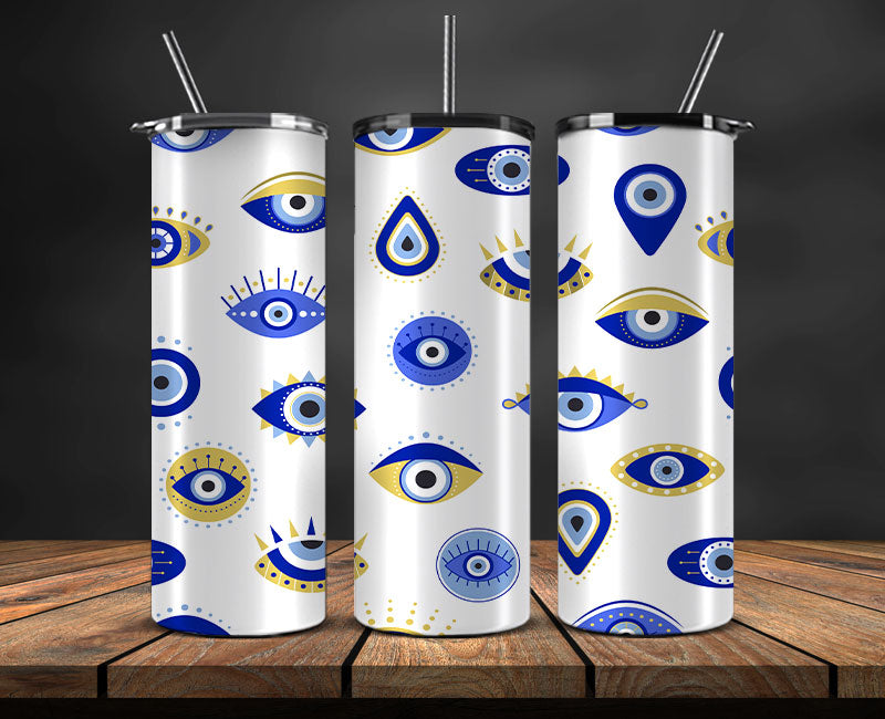 Evil Eye Skinny Tumbler Png, Evil Eye 20 oz Tumbler Wrap , Evil Eye Tumbler Wrap 05