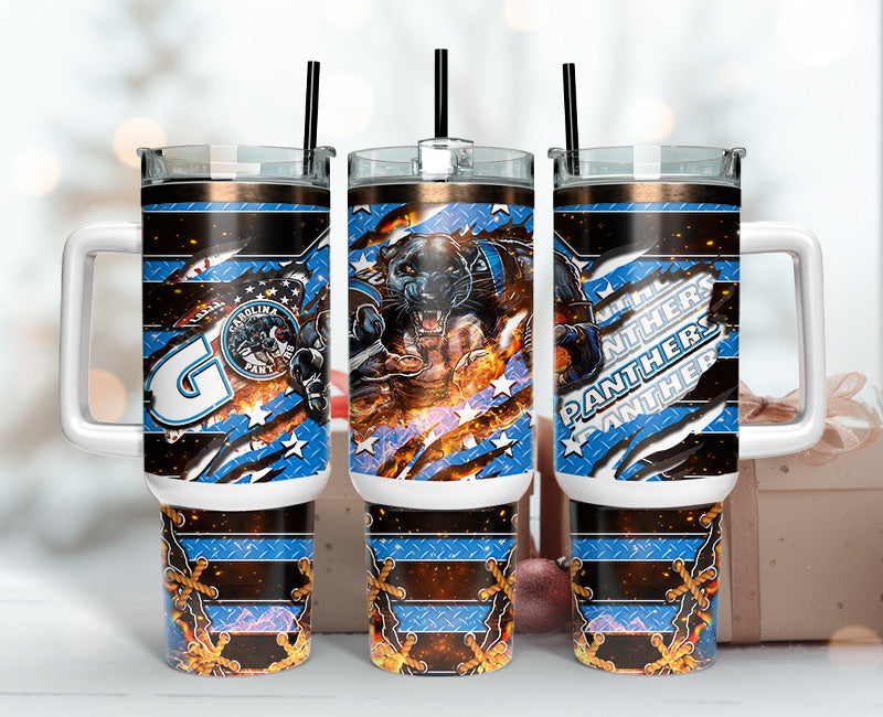 Carolina Panthers Tumbler 40oz Png, 40oz Tumbler Skinny 05