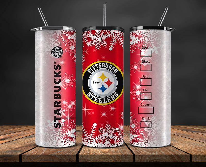 Pittsburgh Steelers Christmas Tumbler 20oz,NFL Merry Christmas 20oz, NFL Christmas Tumbler 20oz 60