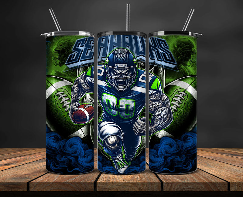 Seattle Seahawks Tumbler Wrap, NFL Tumbler By AI, AI Tumbler Wrap 61