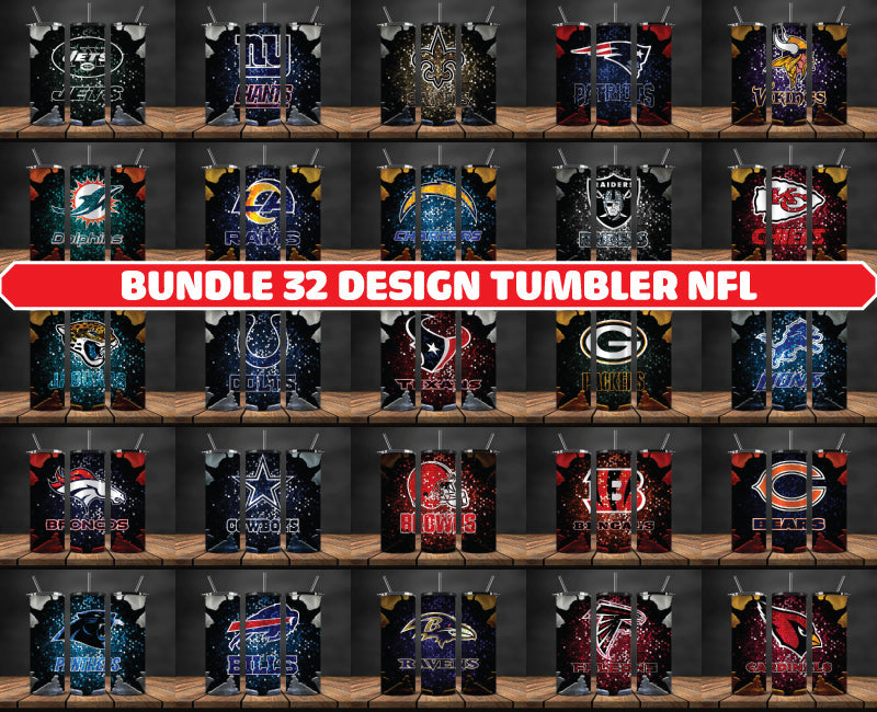Bundle NFL Logo Tumbler Wrap, Bundle Sport Tumbler 61