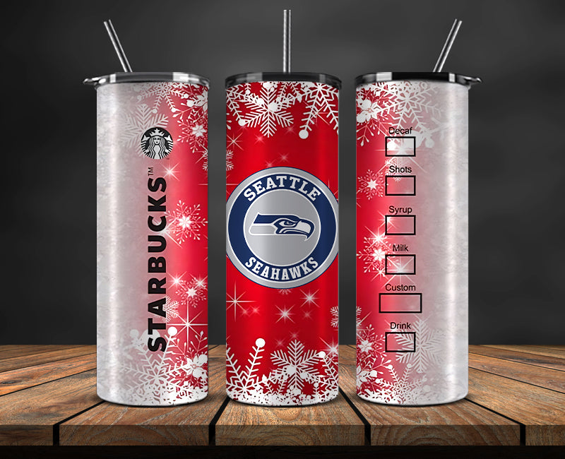 Seattle Seahawks Christmas Tumbler 20oz,NFL Merry Christmas 20oz, NFL Christmas Tumbler 20oz 62