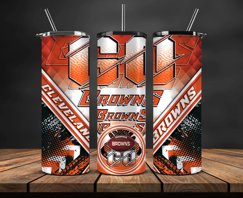 Team Browns Football Tumbler 20oz, Football Tumbler 20oz ,Sport Tumbler 20oz LUD- 63
