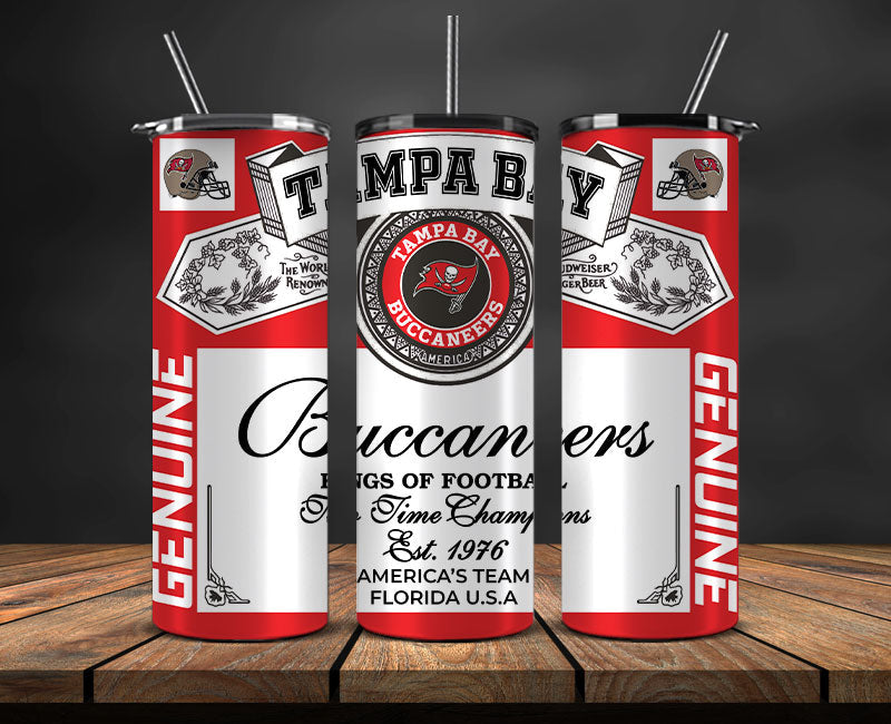 Tampa Bay Buccaneers Tumbler Wrap,Vintage Budweise Tumbler Wrap , NFL Football 20oz LUJ- 63