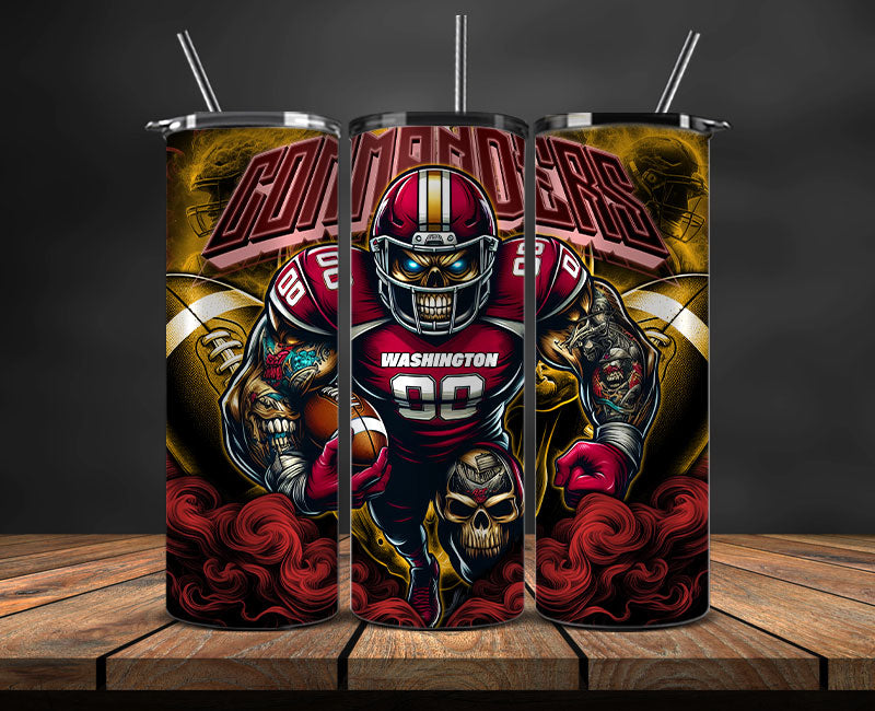 Washington Commanders Tumbler Wrap, NFL Tumbler By AI, AI Tumbler Wrap 64