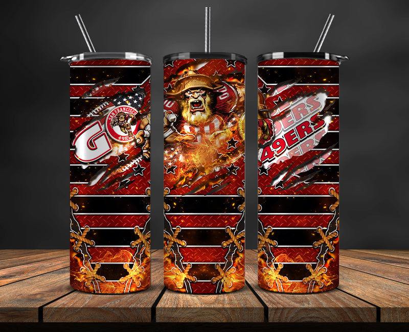 San Francisco 49ers Tumbler, 49ersLogo Tumbler 20oz ,NFL Football 20oz LUG- 65