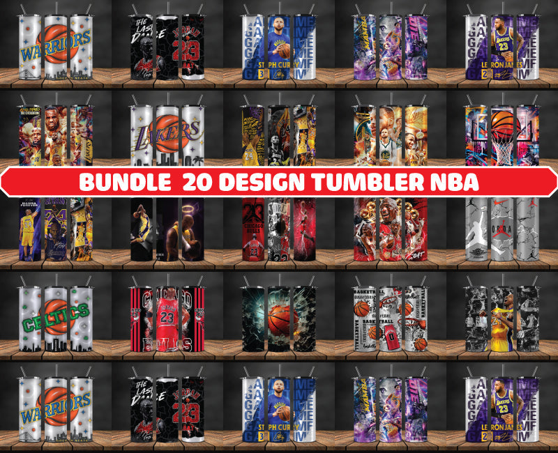Bundle NBA Logo Tumbler Wrap, Bundle Sport Tumbler ,NBA DS 66