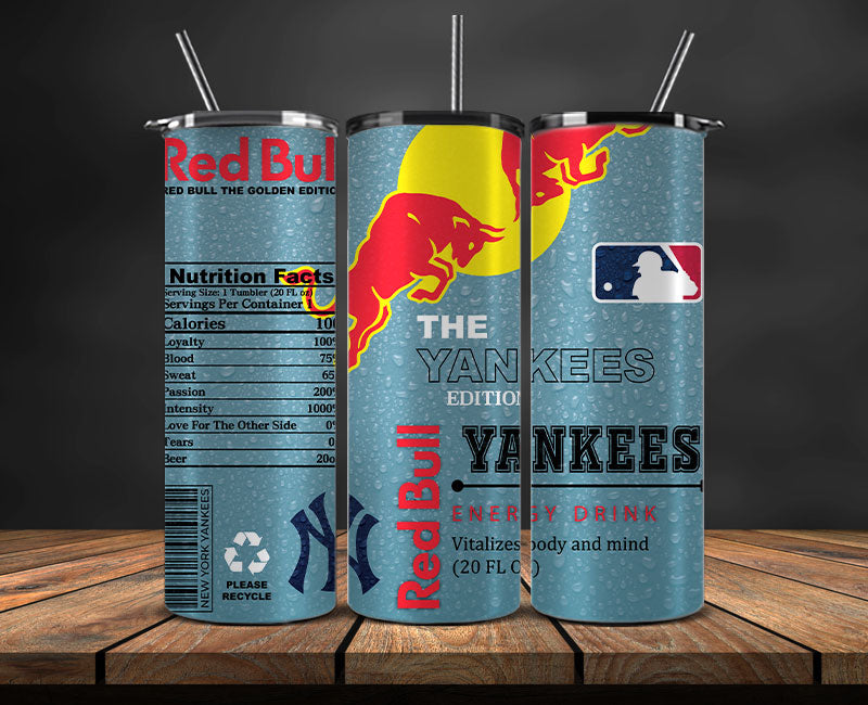 New York Yankees Tumbler Wraps, MLB Red Bull Tumbler Wrap 68