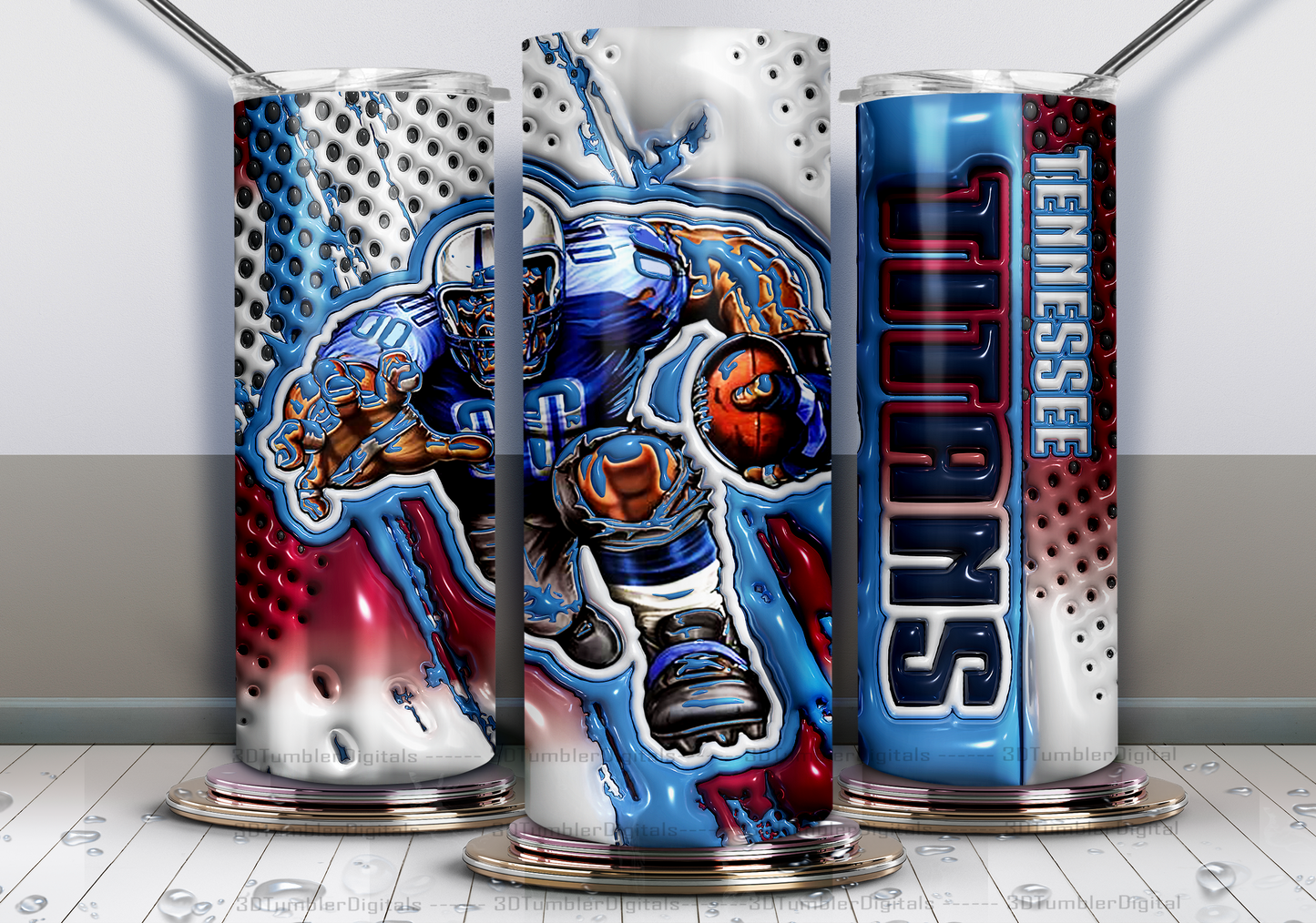 Titans Tumbler 20oz , 3D Nfl Tumbler 20oz, Nfl Mascot Tumbler LUS- 06
