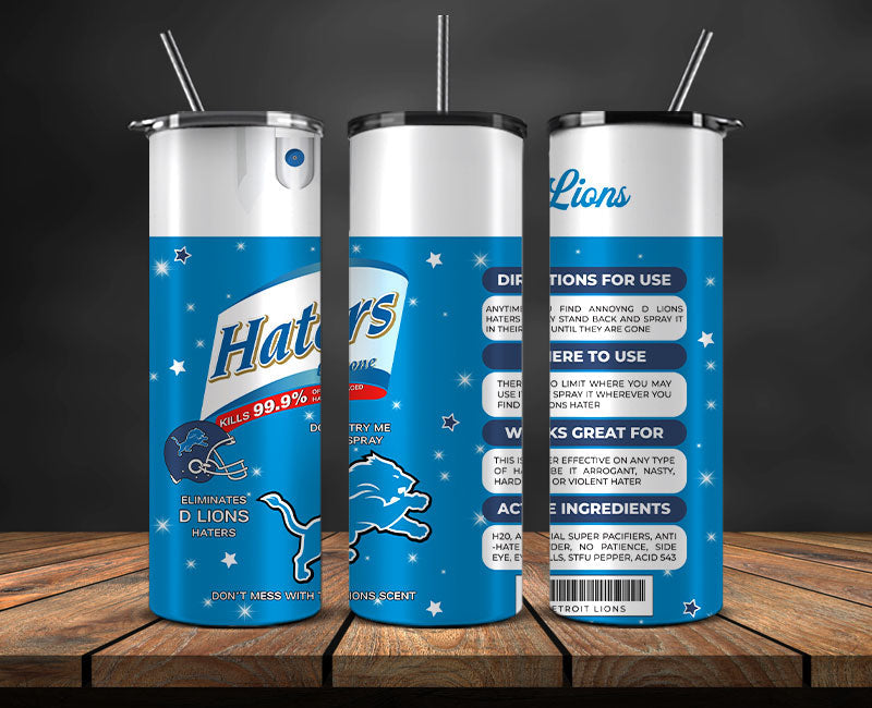 Detroit Lions Haters Be Gone Tumbler Png, Nfl Tumbler Png 06