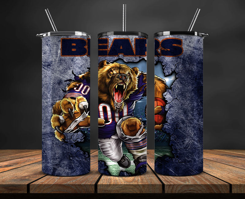 Team Bears Logo Tumbler 20oz ,NFL Football 20oz LUG- 06