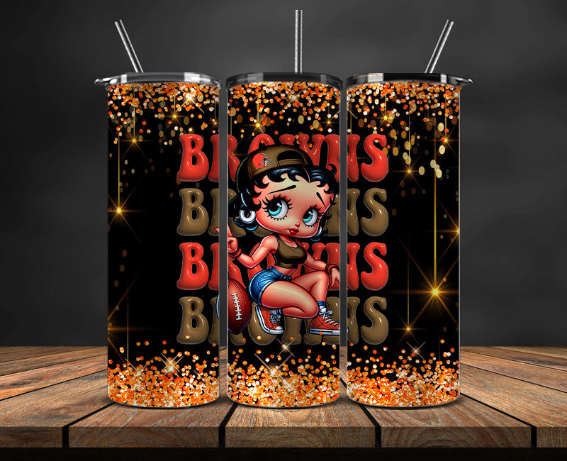 Cleveland Browns Tumbler Wraps, NFL Tumbler By AI, AI Tumbler Wrap 6