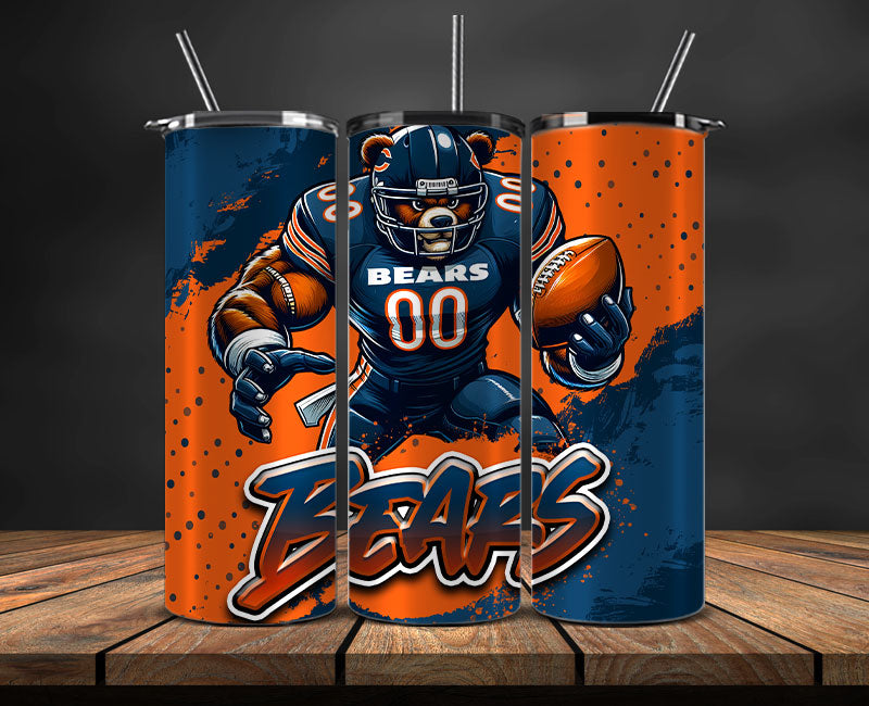 Chicago Bears Tumbler Wrap, NFL Tumbler By AI, AI Tumbler Wrap 70