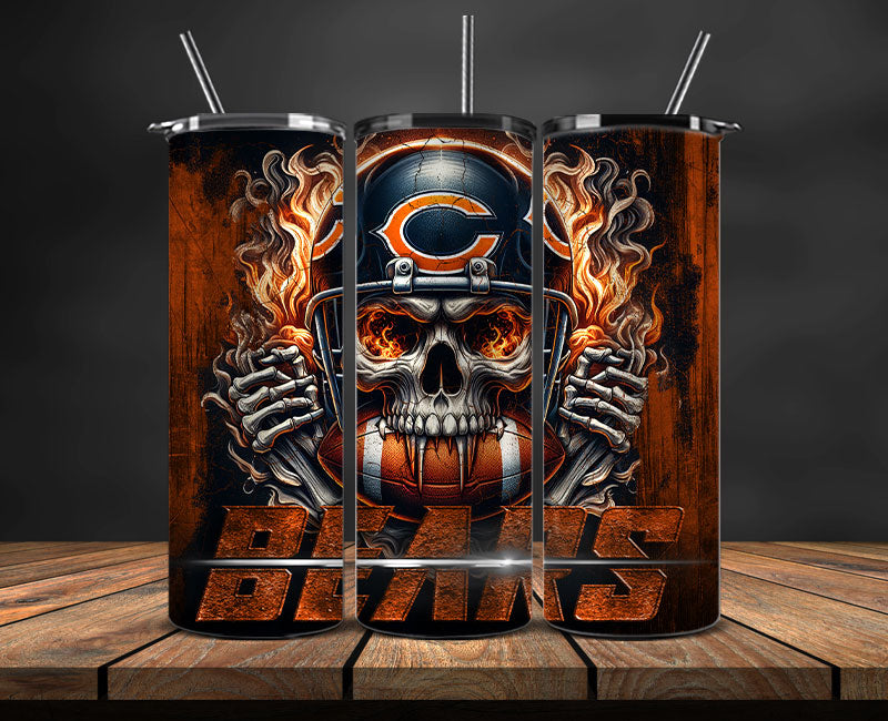 Chicago Bears Tumbler Wrap,NFL Tumbler By AI, AI Tumbler Design 70