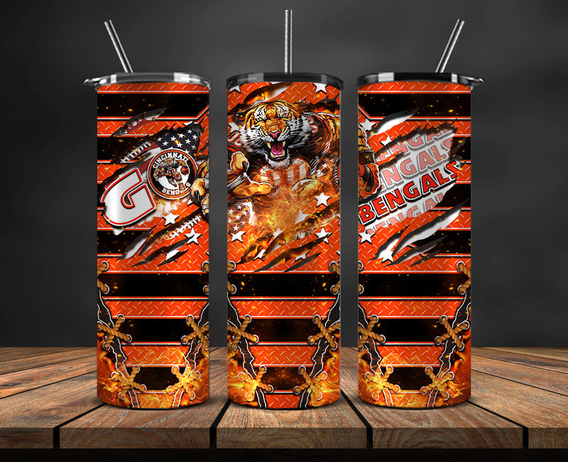 Cincinnati Bengals Tumbler, BengalsLogo Tumbler 20oz ,NFL Football 20oz LUG- 70