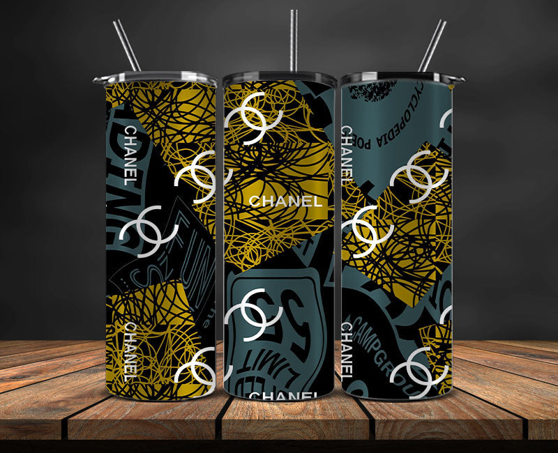 Chanel Tumbler Wrap, Chanel Tumbler Png, Chanel Logo, Luxury Tumbler Wraps, Logo Fashion Design 73