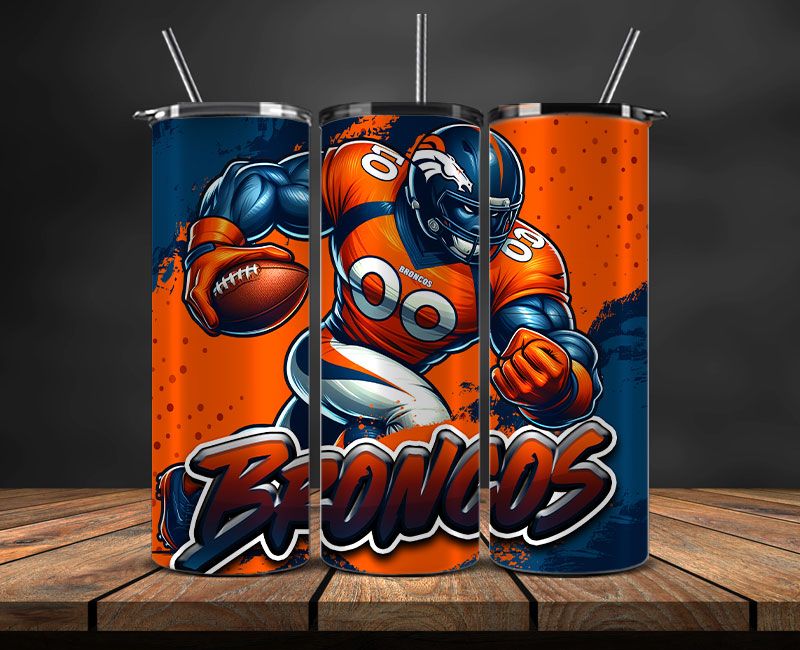 Denver Broncos Tumbler Wrap, NFL Tumbler By AI, AI Tumbler Wrap 74