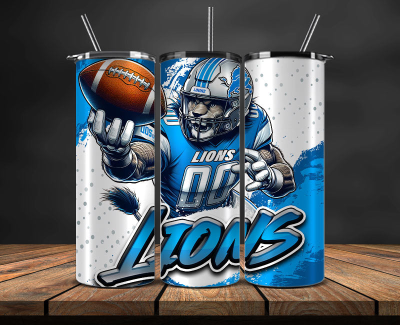 Detroit Lions Tumbler Wrap, NFL Tumbler By AI, AI Tumbler Wrap 75
