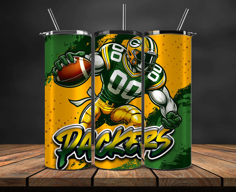 Green Bay Packers Tumbler Wrap, NFL Tumbler By AI, AI Tumbler Wrap 76