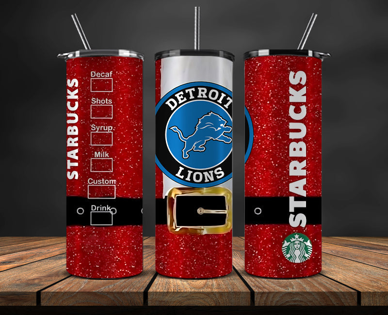 Detroit Lions Christmas Tumbler 20oz,NFL Merry Christmas 20oz, NFL Christmas Tumbler 20oz 76