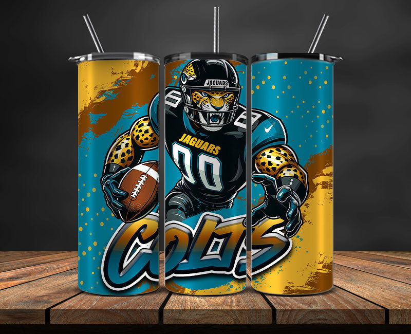 Jacksonville Jaguars Tumbler Wrap, NFL Tumbler By AI, AI Tumbler Wrap 79