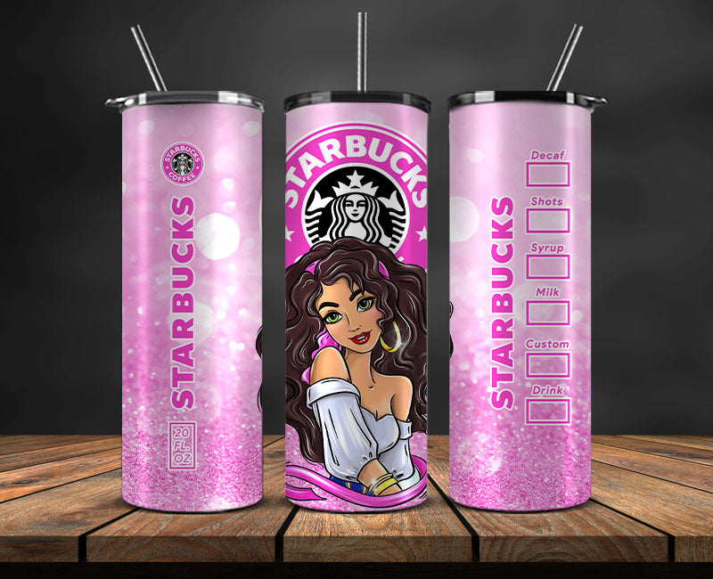 Princess Tumbler Wrap ,Princess Disney Funny Princess Tumbler Wrap , Princess Starbucks Tumbler Wrap, Disney Tumbler Wrap 07