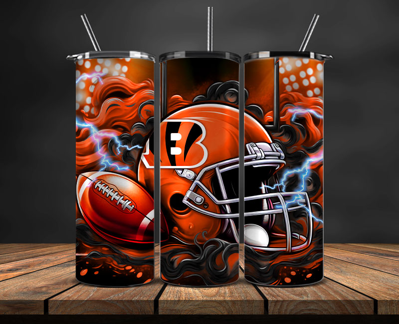 Cincinnati Bengals Tumbler Wraps,NFL Tumbler By AI, AI Tumbler Design 7