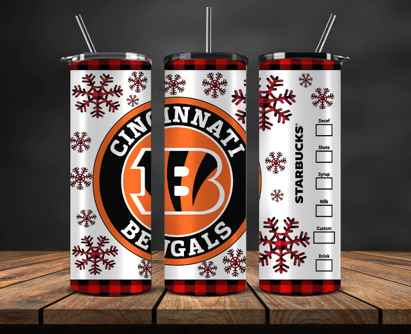 Cincinnati Bengals Christmas Tumbler 20oz,NFL Merry Christmas 20oz, NFL Christmas Tumbler 20oz 07