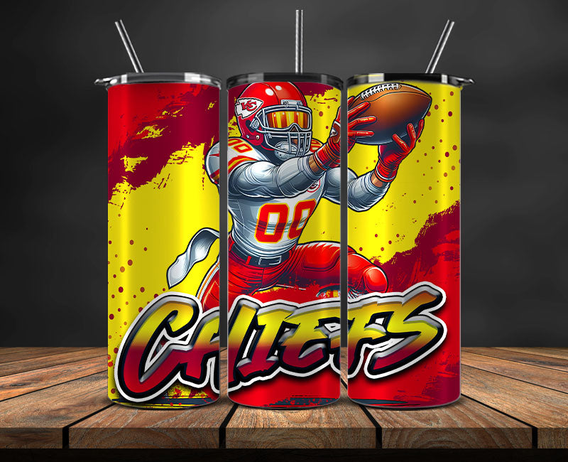 Kansas City Chiefs Tumbler Wrap, NFL Tumbler By AI, AI Tumbler Wrap 80