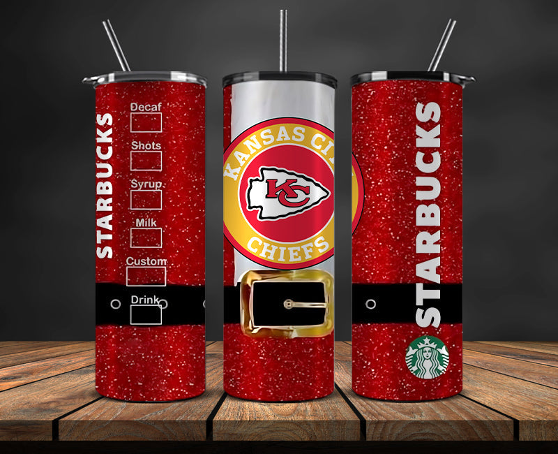Kansas City Chiefs Christmas Tumbler 20oz,NFL Merry Christmas 20oz, NFL Christmas Tumbler 20oz 81