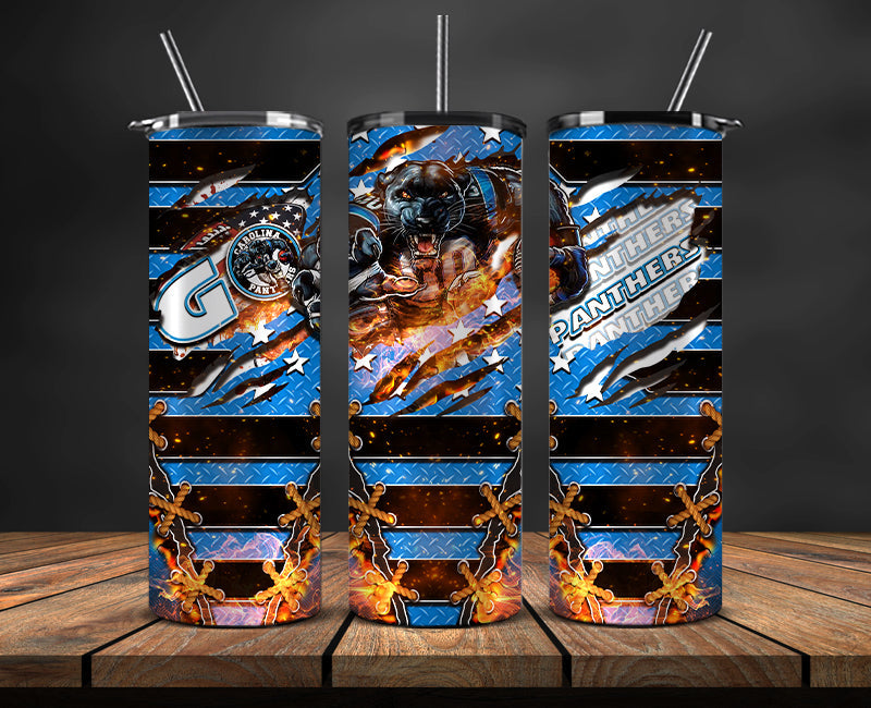Carolina Panthers Tumbler, PanthersLogo Tumbler 20oz ,NFL Football 20oz LUG- 81