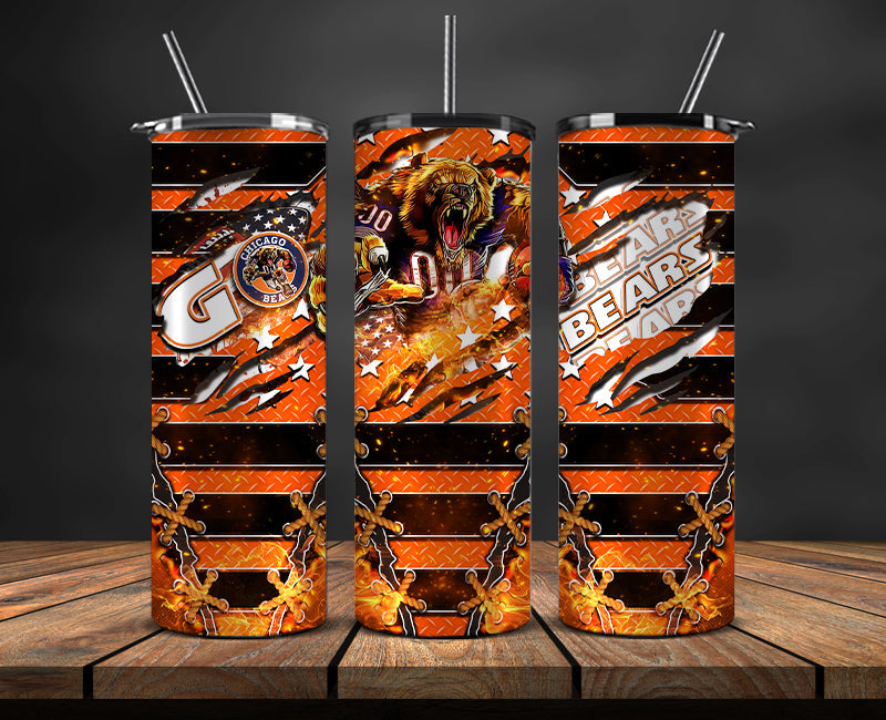 Chicago Bears Tumbler, BearsLogo Tumbler 20oz ,NFL Football 20oz LUG- 82