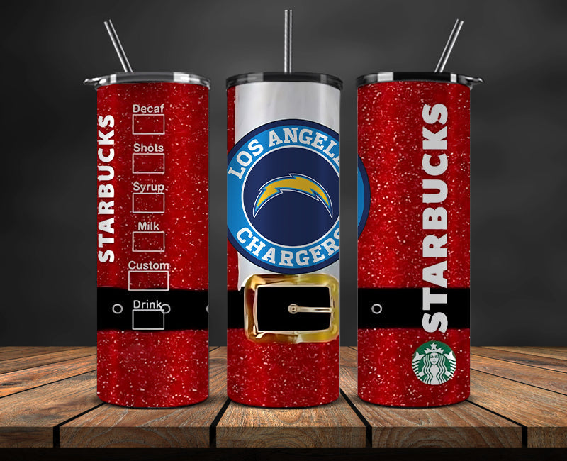 Los Angeles Chargers Christmas Tumbler 20oz,NFL Merry Christmas 20oz, NFL Christmas Tumbler 20oz 82