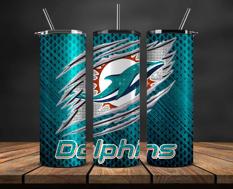 Miami Dolphins Tumbler 20oz ,Dolphins Logo Tumbler 20oz , NFL Football 20oz LUH -84