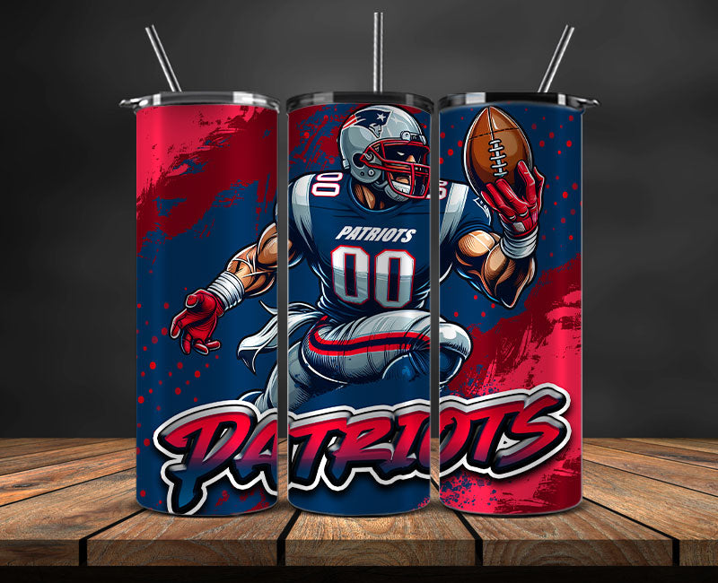 New England Patriots Tumbler Wrap, NFL Tumbler By AI, AI Tumbler Wrap 86