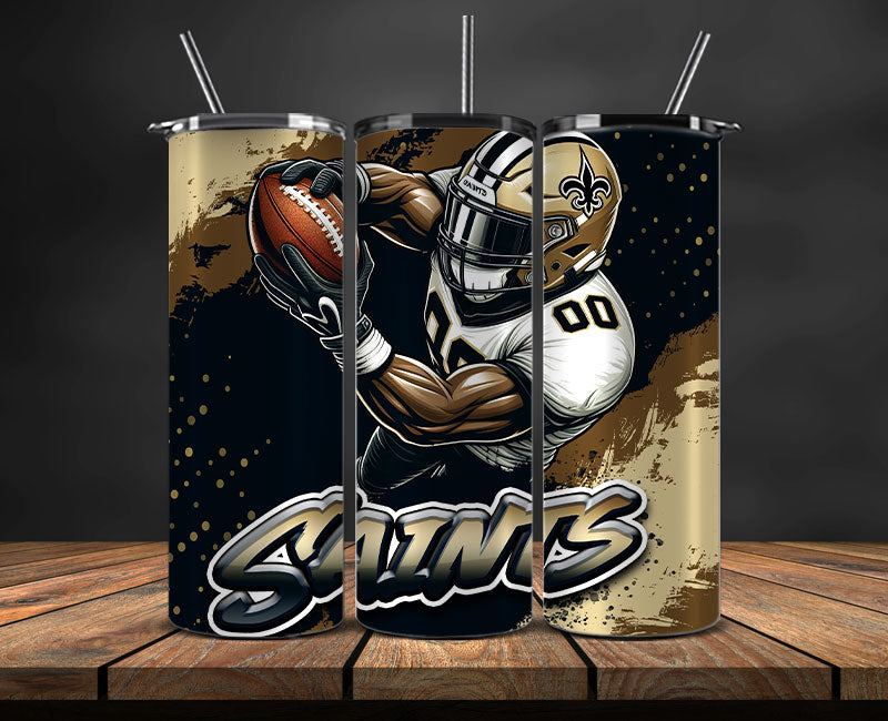New Orleans Saints Tumbler Wrap, NFL Tumbler By AI, AI Tumbler Wrap 87