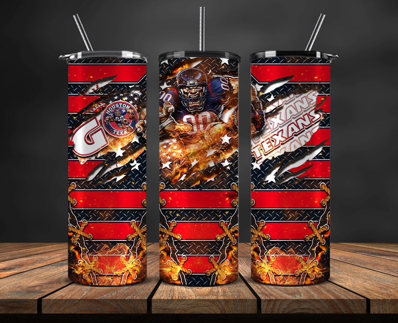 Houston Texans Tumbler, TexansLogo Tumbler 20oz ,NFL Football 20oz LUG- 88
