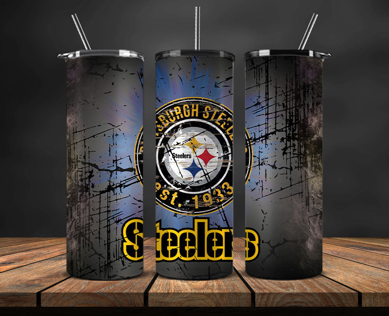 Pittsburgh Steelers Tumbler Wrap, American Football Tumbler PNG -08