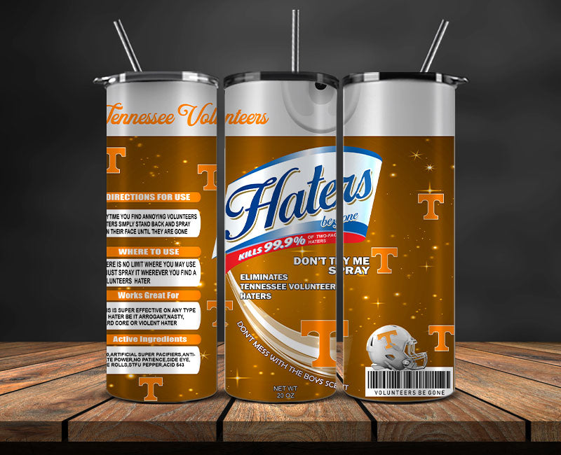 Tennessee Volunteers Haters BeGone Tumbler Wrap, College Haters BeGone Tumbler Png 08