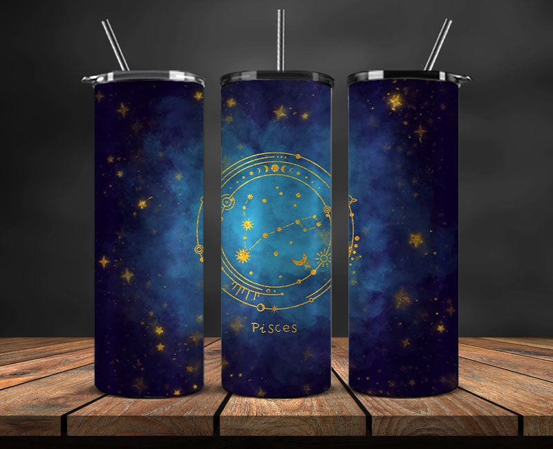 Zodiac Skinny Tumbler , Zodiac Tumbler Wrap Template 08